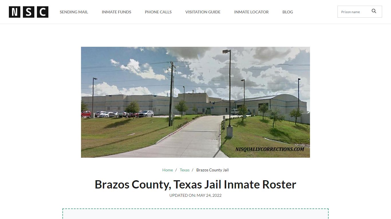 Brazos County, Texas Jail Inmate Roster