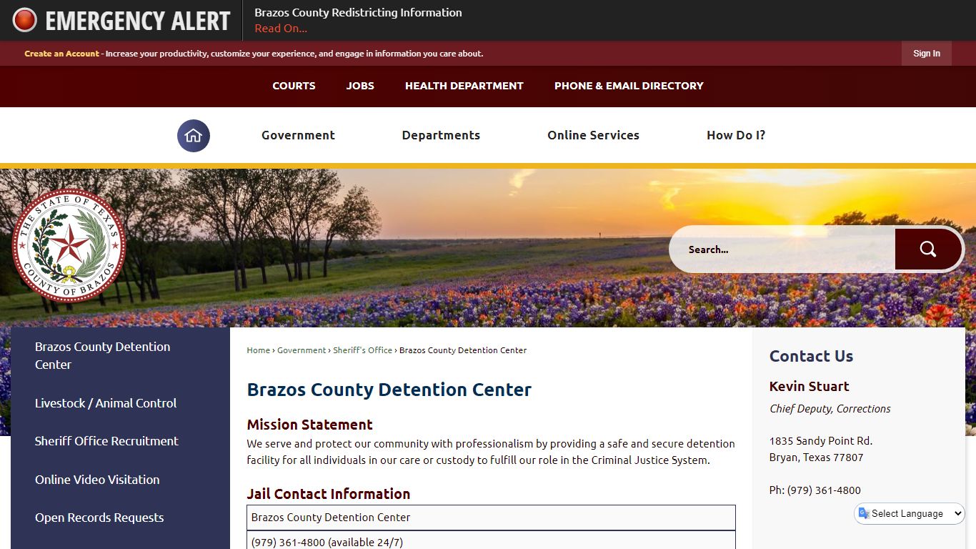 Brazos County Detention Center | Brazos County, TX ...